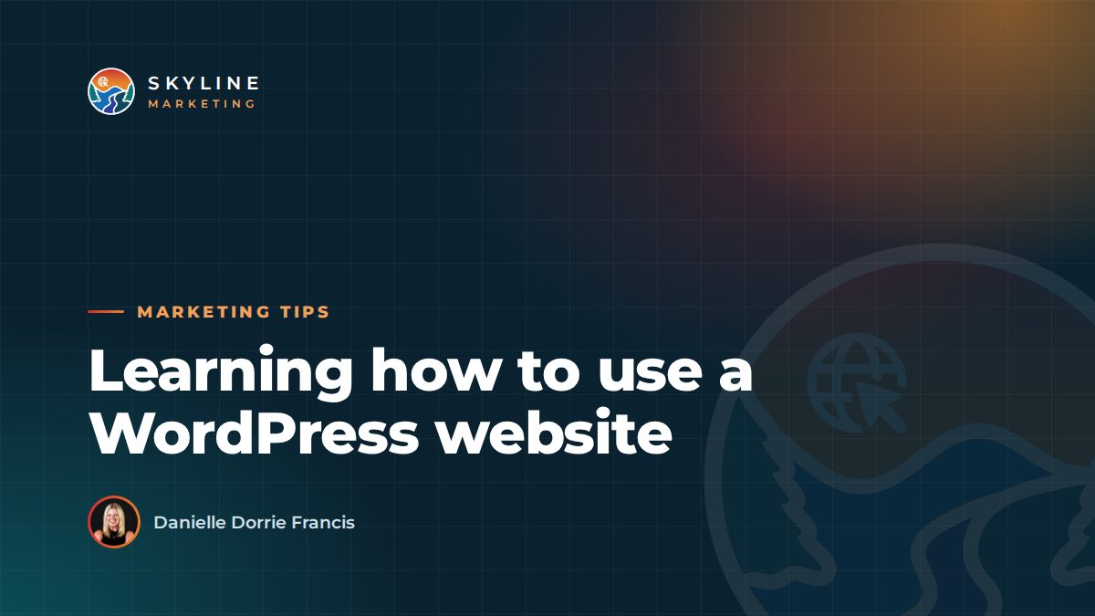 Learning how to use a WordPress website